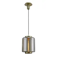 Светильник подвесной лофт JARRAS 6195 Mantra бежевый прозрачный 1 лампа, основание бронзовое в стиле лофт выдувное